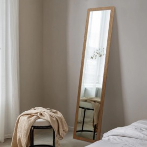 Tulup Standspiegel Moderner Stehender Spiegel 36x156 cm Stehender Spiegel mit Schlafzimmer Eichenrahmen Stehender Spiegel mit Rahmen