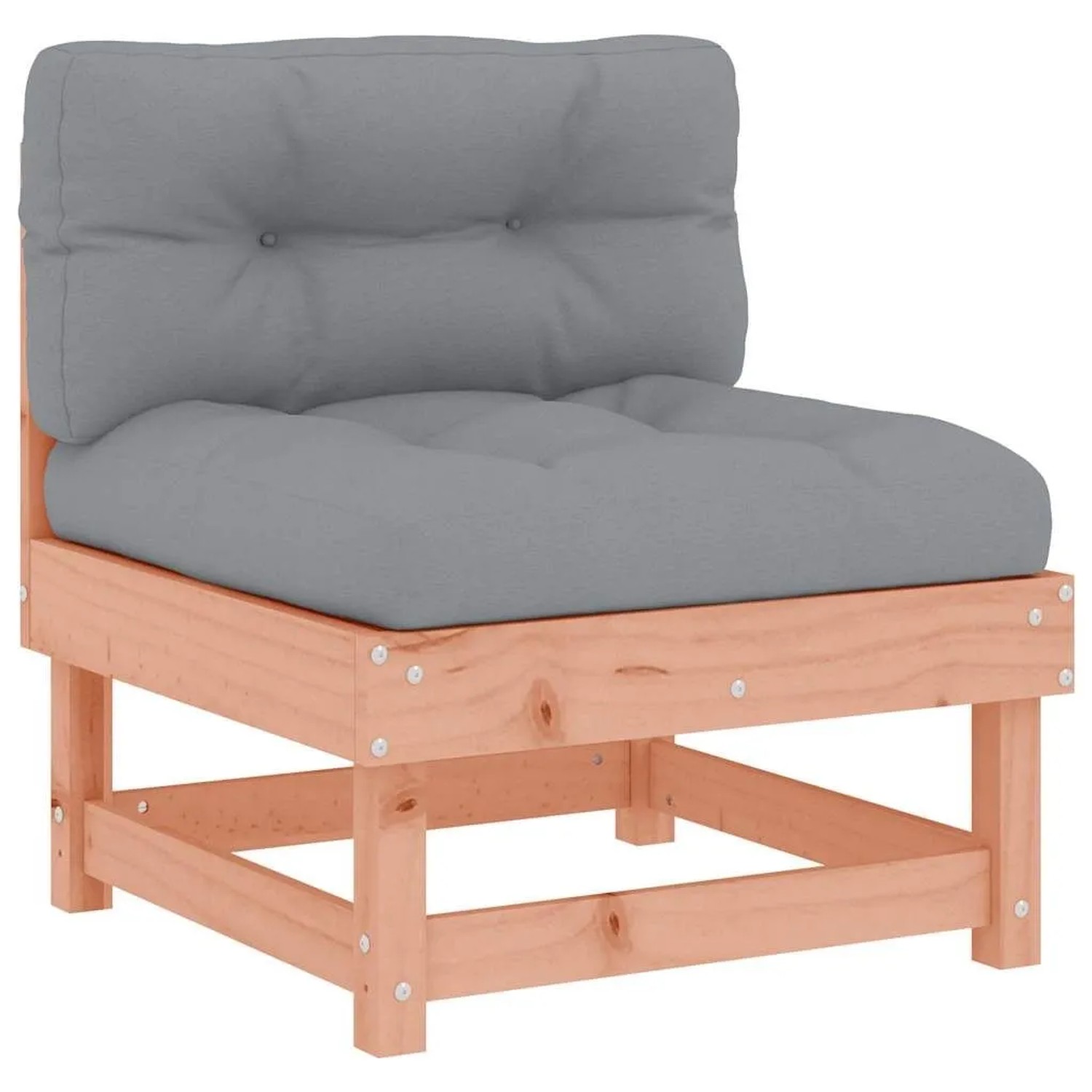 vidaXL Mittelsofa mit Kissen Massivholz Douglasie 825434