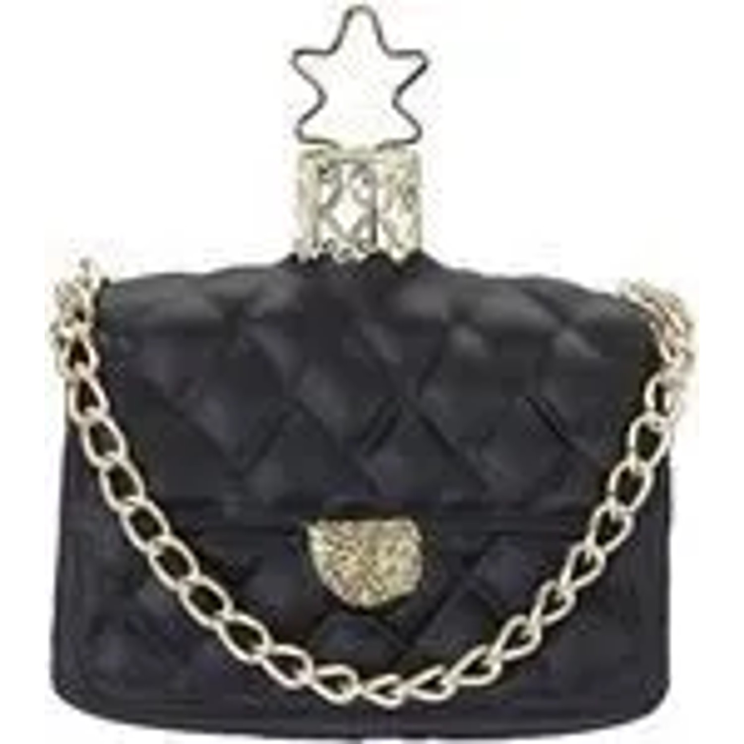 Inge`s Christmas Decor GmbH Christbaumschmuck Glas Handtasche 6 cm Schwarz