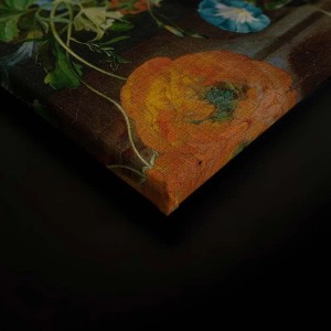 Leinwandbild Blumen im Vintage Stil, Stillleben mit Blumenstrauß, 60x90 cm.