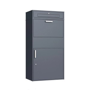Westmann Paketbox Pavo Anthrazit aus pulverbeschichtetem Stahl mit Briefschlitz und Paketfach für sicheren Empfang.