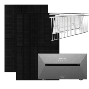 Anker Solix 2 Pro 900W Balkonkraftwerk Mit 2×450W Ja Solar Module mit Halterung für Balkongeländer