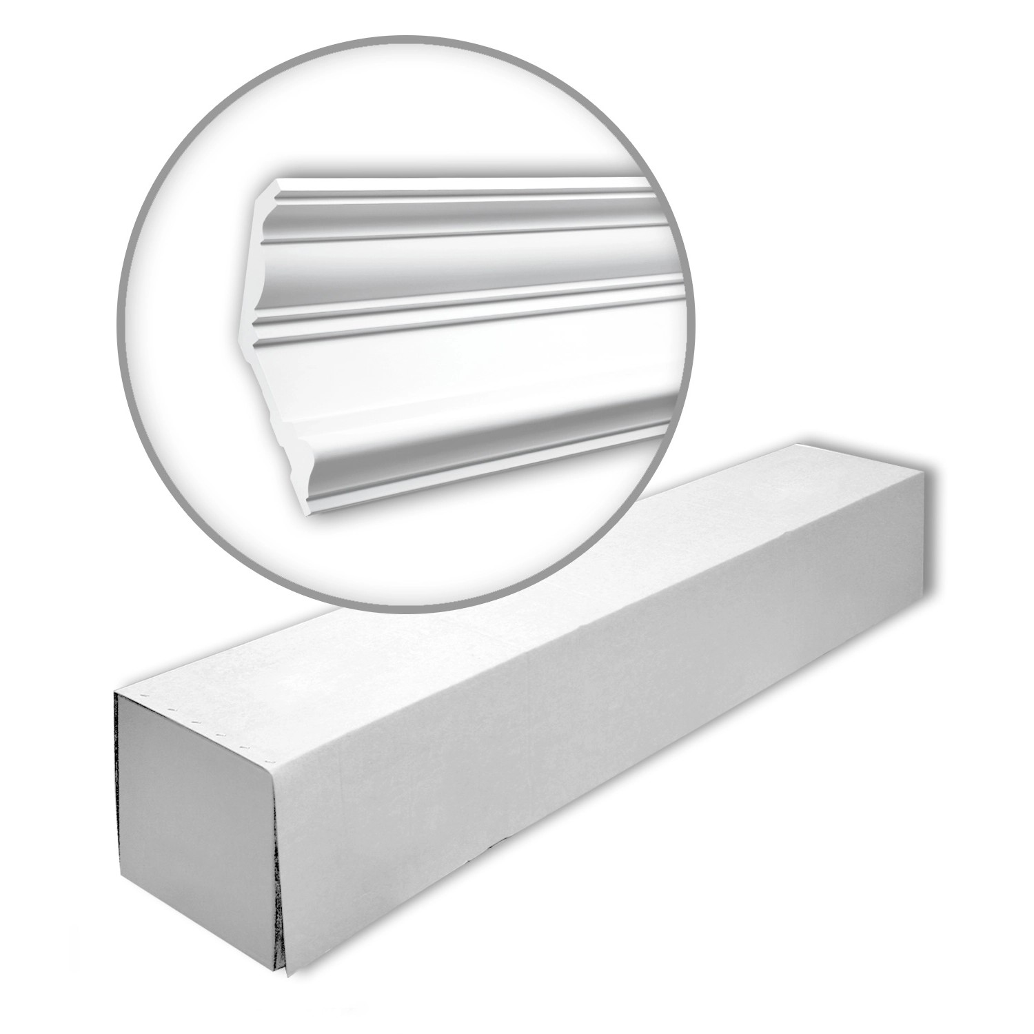 PROFHOME 150132 Eckleisten 1 Karton Set mit 4 Stuckleisten 8 m Weiß günstig online kaufen