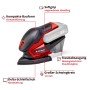 Einhell Akku-Multischleifer TE-OS 18/150 Solo: Kompakte Schleifmaschine mit Staubabsaugung, ohne Akku.
