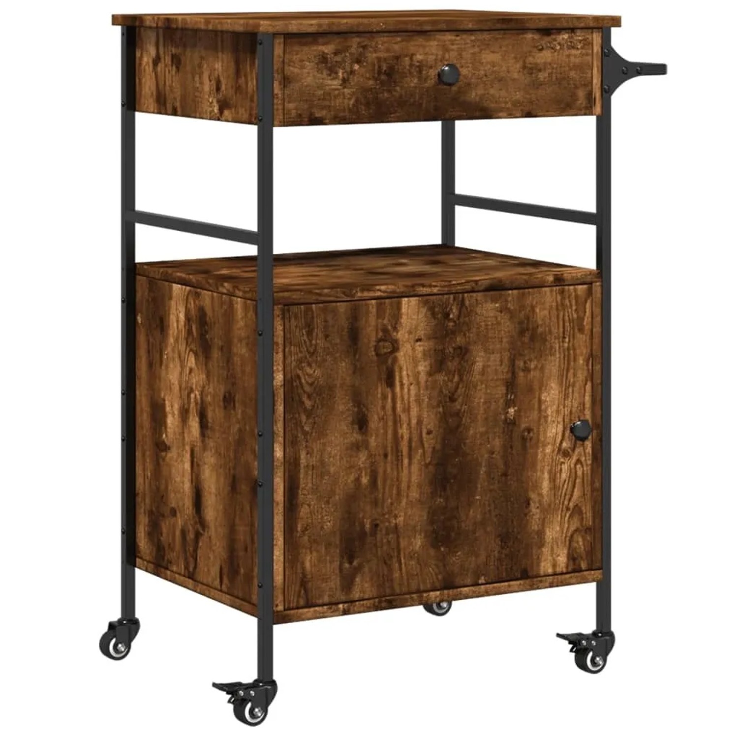 vidaXL Küchenwagen Räuchereiche 56x43x89,5 cm Holzwerkstoff 842393