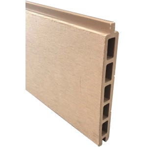 WPC-Hohlkammerprofil in Sand für Sichtschutzzäune, Dalu-Serie von T & J, 177x15x2 cm.