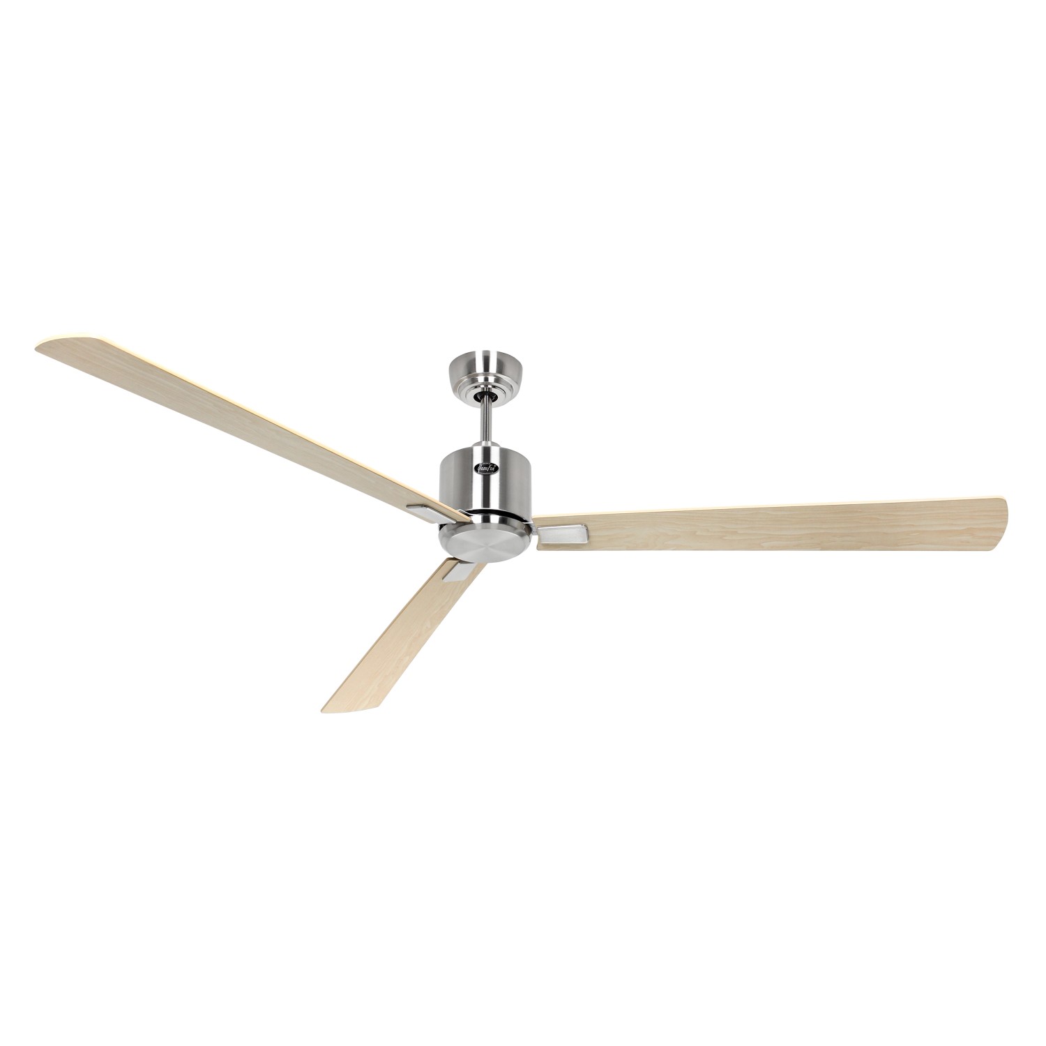 CASAFAN Eco Neo III Deckenventilator, 180cm, Chrom gebürstet, Ahorn/Buche Flügel