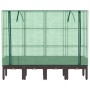 Furnicato Hochbeet Gewächshausaufsatz Braun 160 X 40 X 140 Cm_4