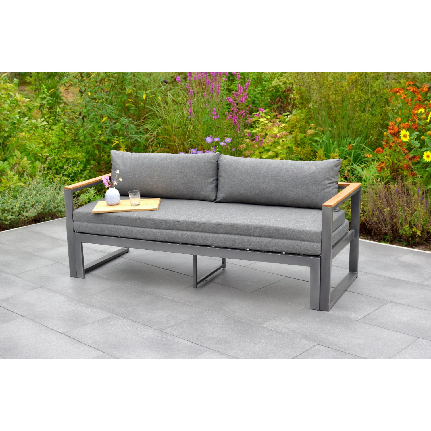 Merxx Gartenbank Mykonos 70 cm x 192 cm x 66 cm