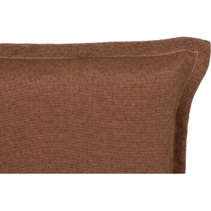 Braune Saumauflage Tolonaro für Hochlehner Gartenstuhl, Detailansicht.