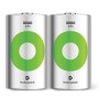 2er-Pack GP Recyko D Akkus, NiMH, 3.000 mAh, wiederaufladbar.