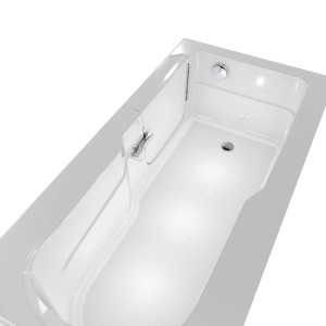 AquaVapore Seniorenwanne mit Tür, 75x150cm. Sitzbadewanne für sicheres Baden im Alter.