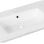 Fackelmann Waschbecken, 80 cm, aus Keramik, weiß, für Waschplatz B.perfekt Ast-Eiche.