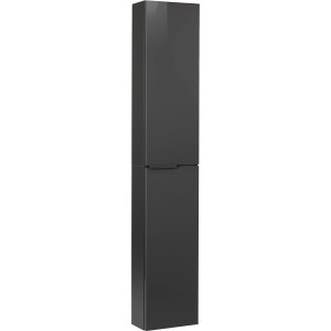 Fackelmann Bad-Hochschrank Luna, anthrazit matt, 162x30,5x17 cm. Badezimmerschrank für mehr Stauraum.