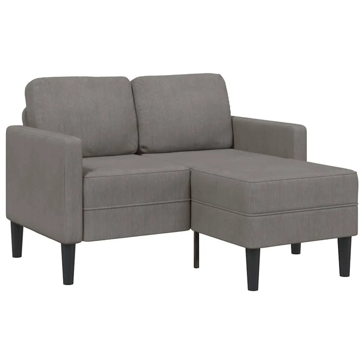 vidaXL 2-Sitzer-Sofa mit Chaiselongue L-Form Hellgrau 125 cm Leinen 4107076 günstig online kaufen