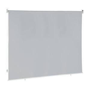 Relaxdays Senkrechtmarkise PVC Polyester Aluminium Grau Seilzug 180 cm x 140 cm