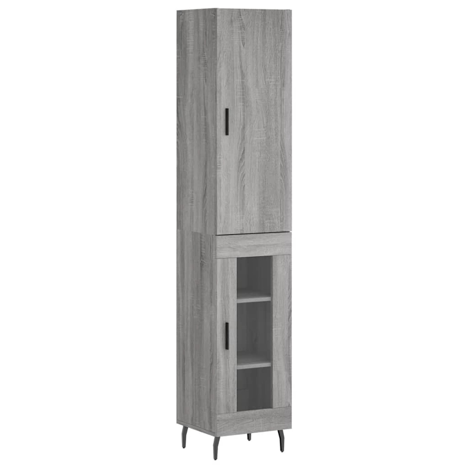 vidaXL Highboard Grau Sonoma 34,5x34x180 cm Holzwerkstoff 3199063 günstig online kaufen