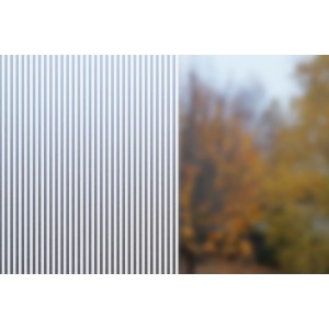 Weiße Venilia Fensterfolie Linien Design, 45x150cm, für mehr Privatsphäre auf Glasflächen.