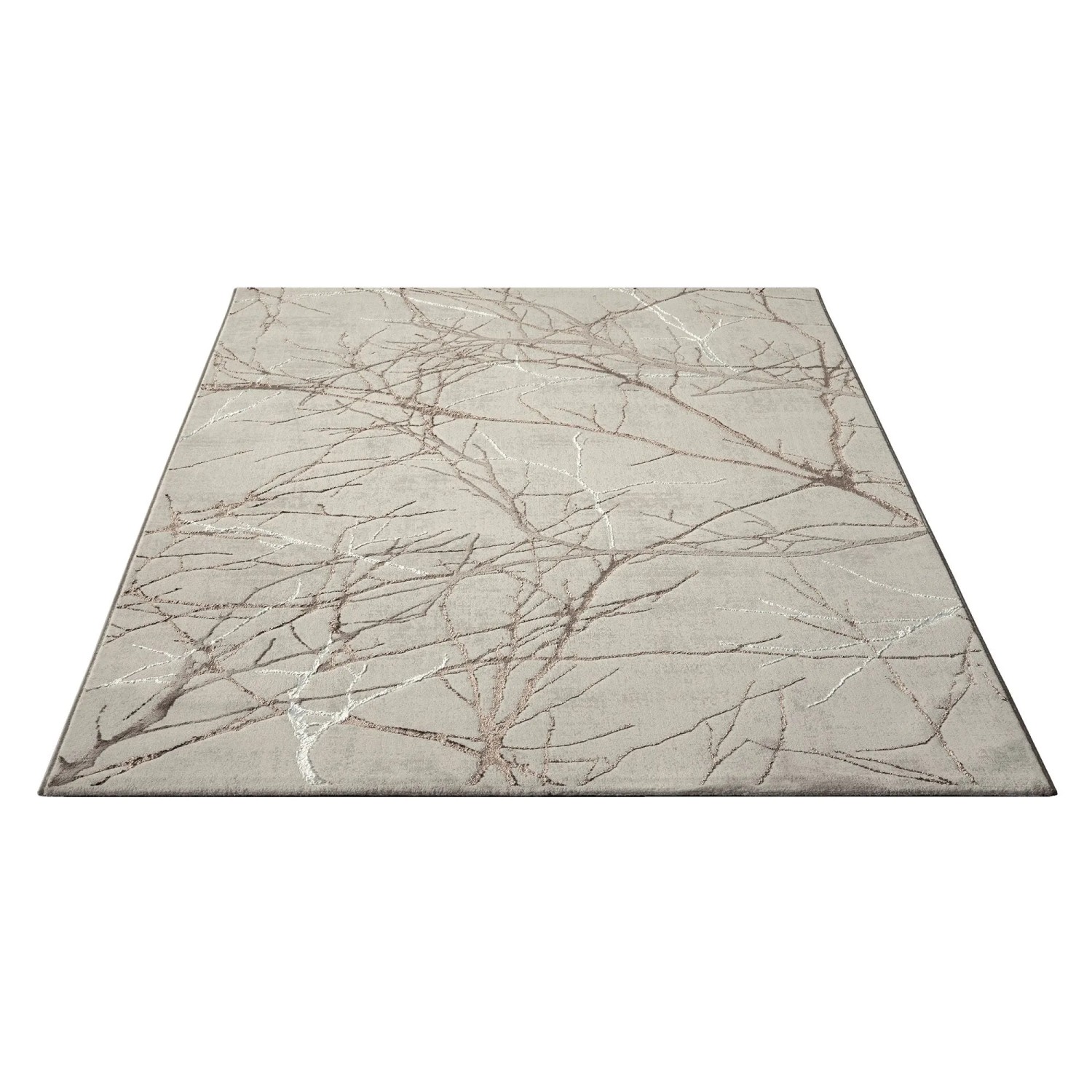 Floornovo Kurzflor Teppich Nr. 129 Beige Blattmuster 290 x 200 cm günstig online kaufen