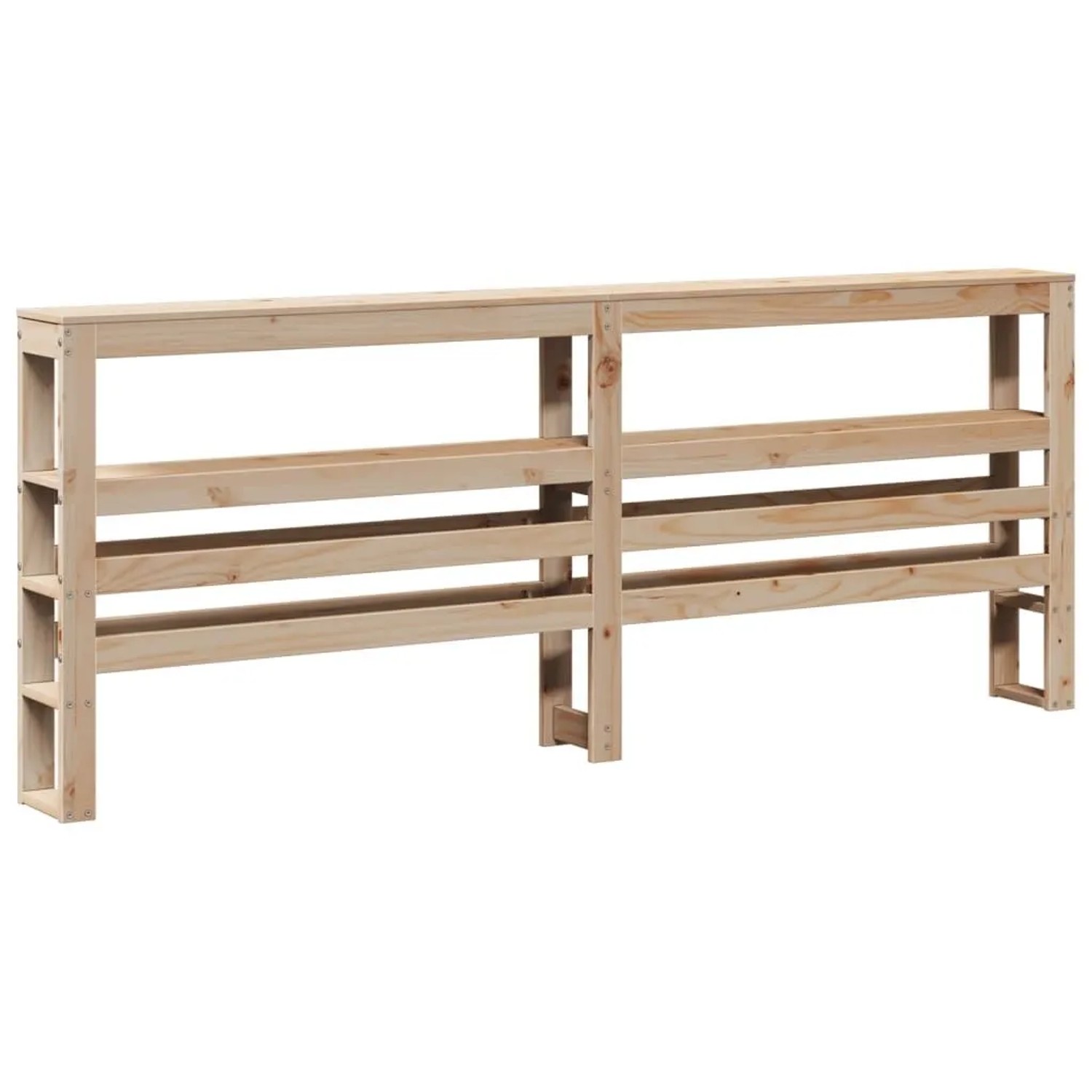 vidaXL Kopfteil mit Ablagen 200 cm Massivholz Kiefer 850872