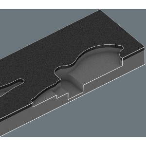 Wera Schaumstoffeinlage für Werkstattwagen mit Aussparungen für Knipex Zangen-Set (3-teilig).