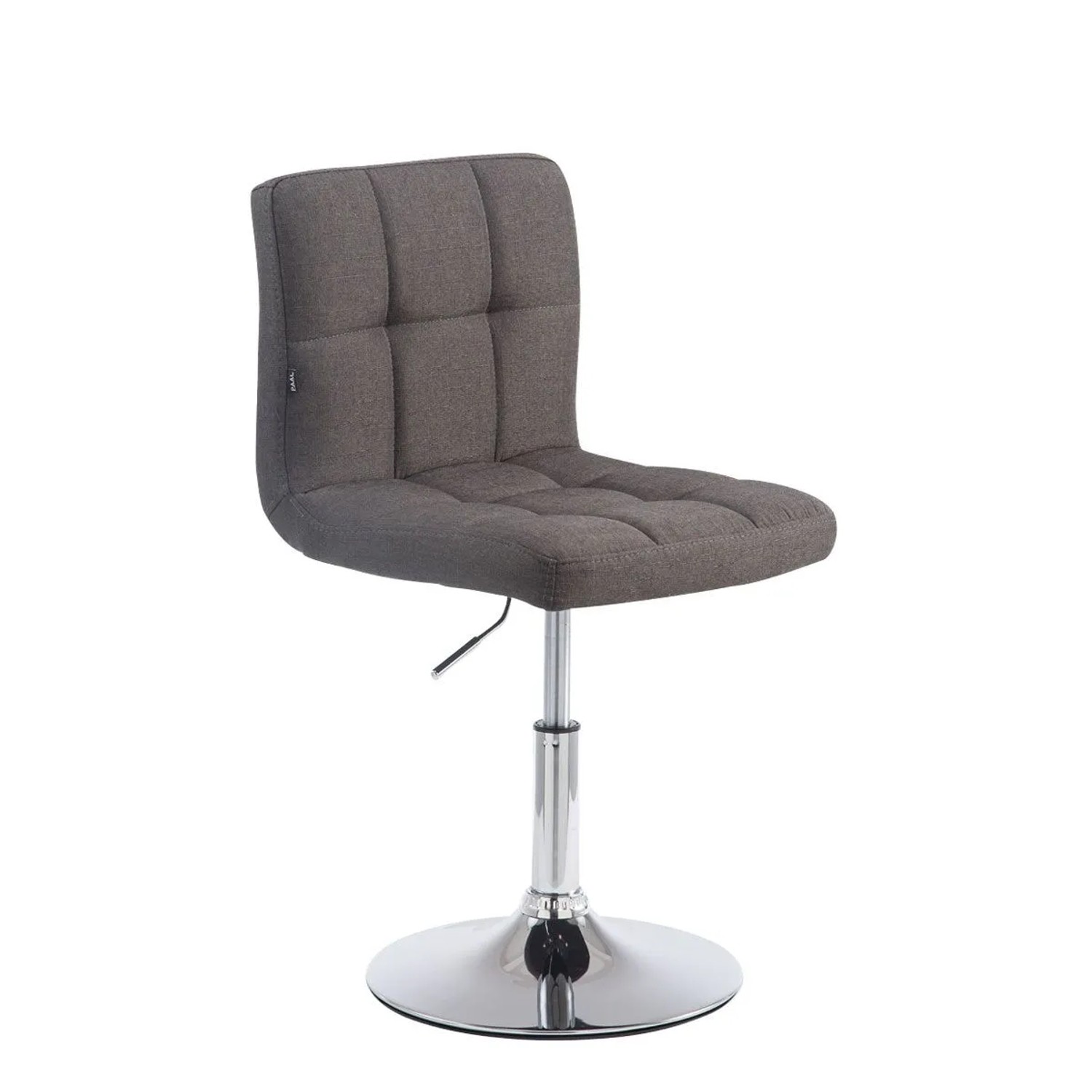DELUKE Palma Barhocker BANGKO Stoff Dunkelgrau 44x49x74cm Barstuhl Höhenverstellbar Mit Lehne Drehbar Tresenhocker Tresenstuhl