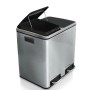 Karat Mülleimer Felix, Edelstahl, 2x30L, mit Trennsystem und Schließdämpfer.