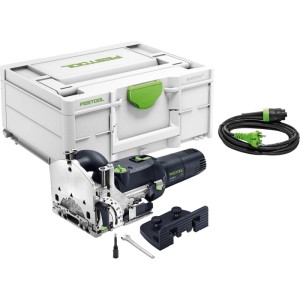 Festool Domino-Dübelfräse Df500 Rq-Plus mit Systainer, Kabel und Zubehör für präzise Holzverbindungen. Handwerkzeug.