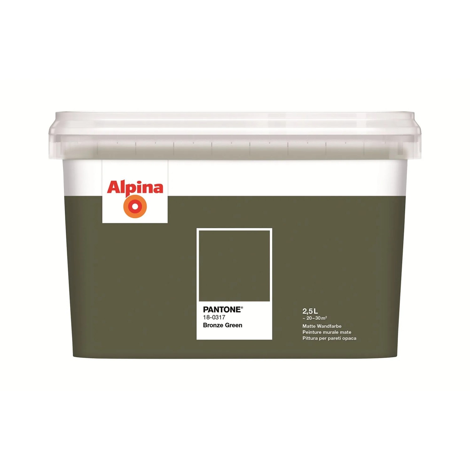 Alpina Innenfarbe Pantone Bronze Green 2,5, Dunkelgrün