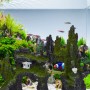 Relaxdays Aquarium Deko Felsen Polyresin Grau Grün 17 cm x 23,5 cm x 8,5 cm 450 g_5