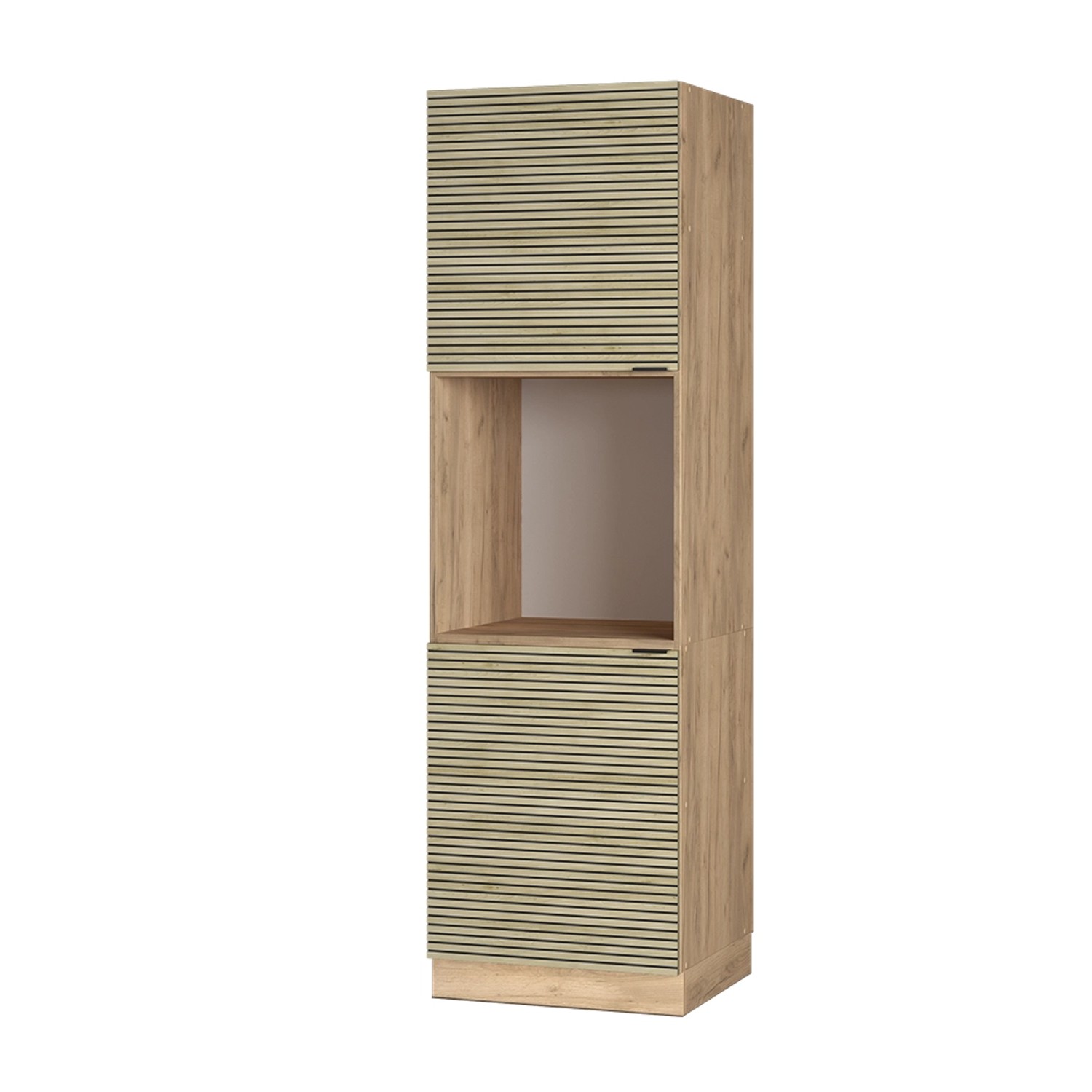Vicco Herdumbauschrank Fame-Line Eiche Paneel 60 cm Offen