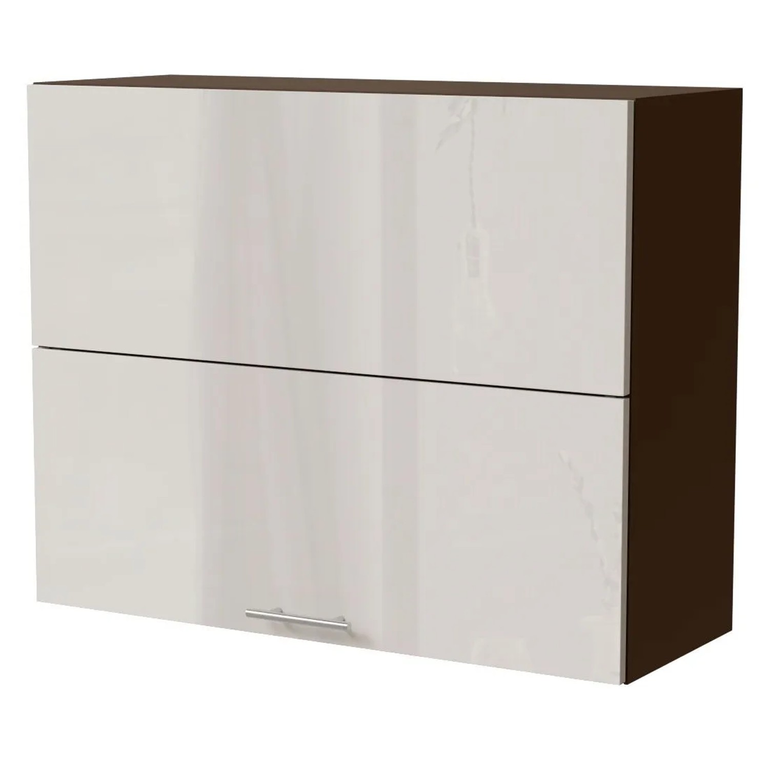 Feldmann-Wohnen Klapphängeschrank Brerra W8B/90-AV Lava / RAL 9001 creme Hochglanz 90 / 32,5 / 72cm