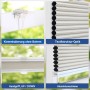 Detailansicht Sekey Wabenplissee, beige, Montage ohne Bohren, variable Höhenverstellung, Aluschiene.