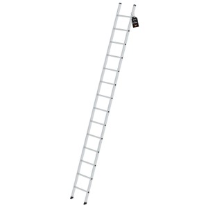 PROREGAL Anlegeleiter mit 14 Sprossen aus Aluminium, ohne Traverse. Leiter für den sicheren Einsatz.