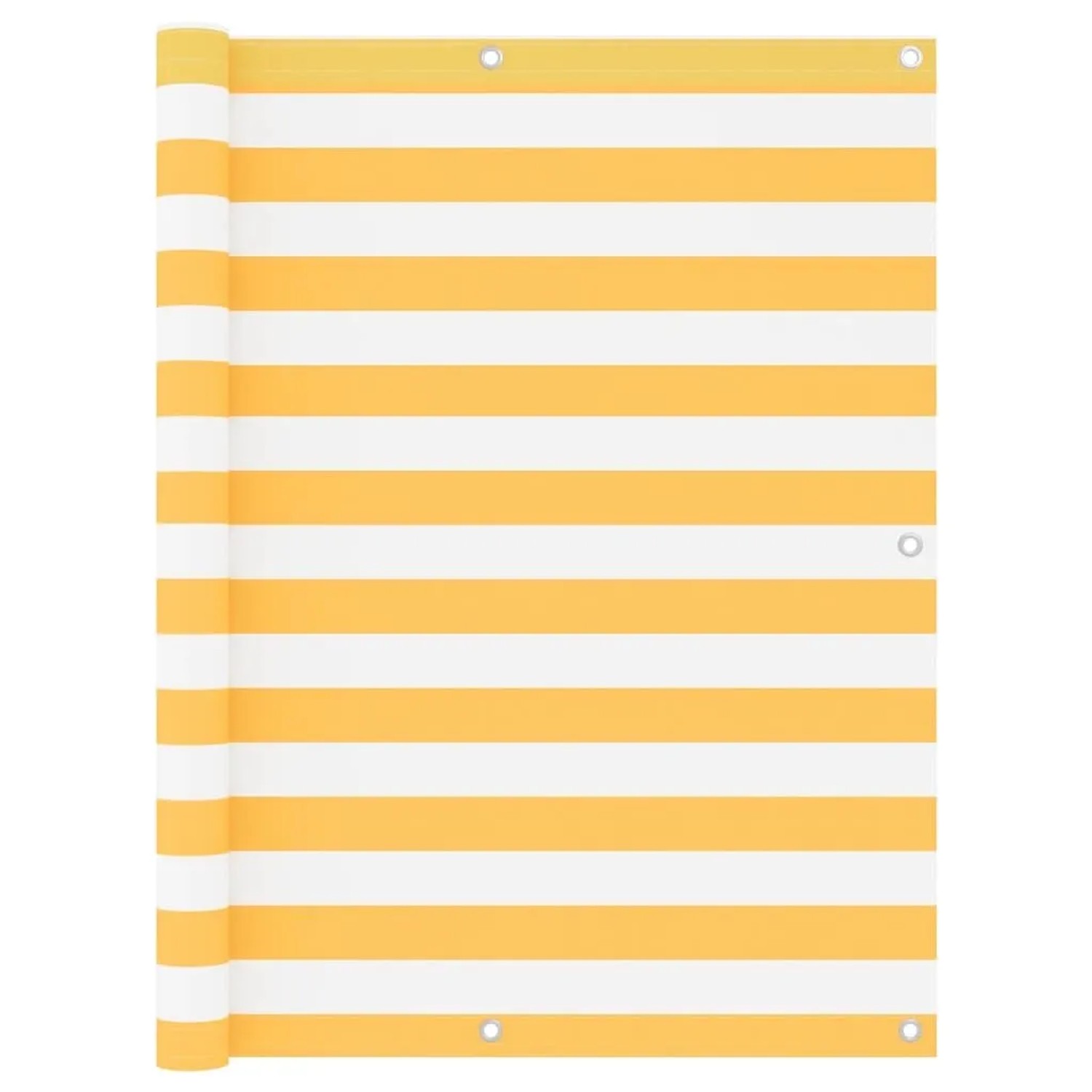 vidaXL Balkon-Sichtschutz Weiß und Gelb 120x500 cm Oxford-Gewebe 134910