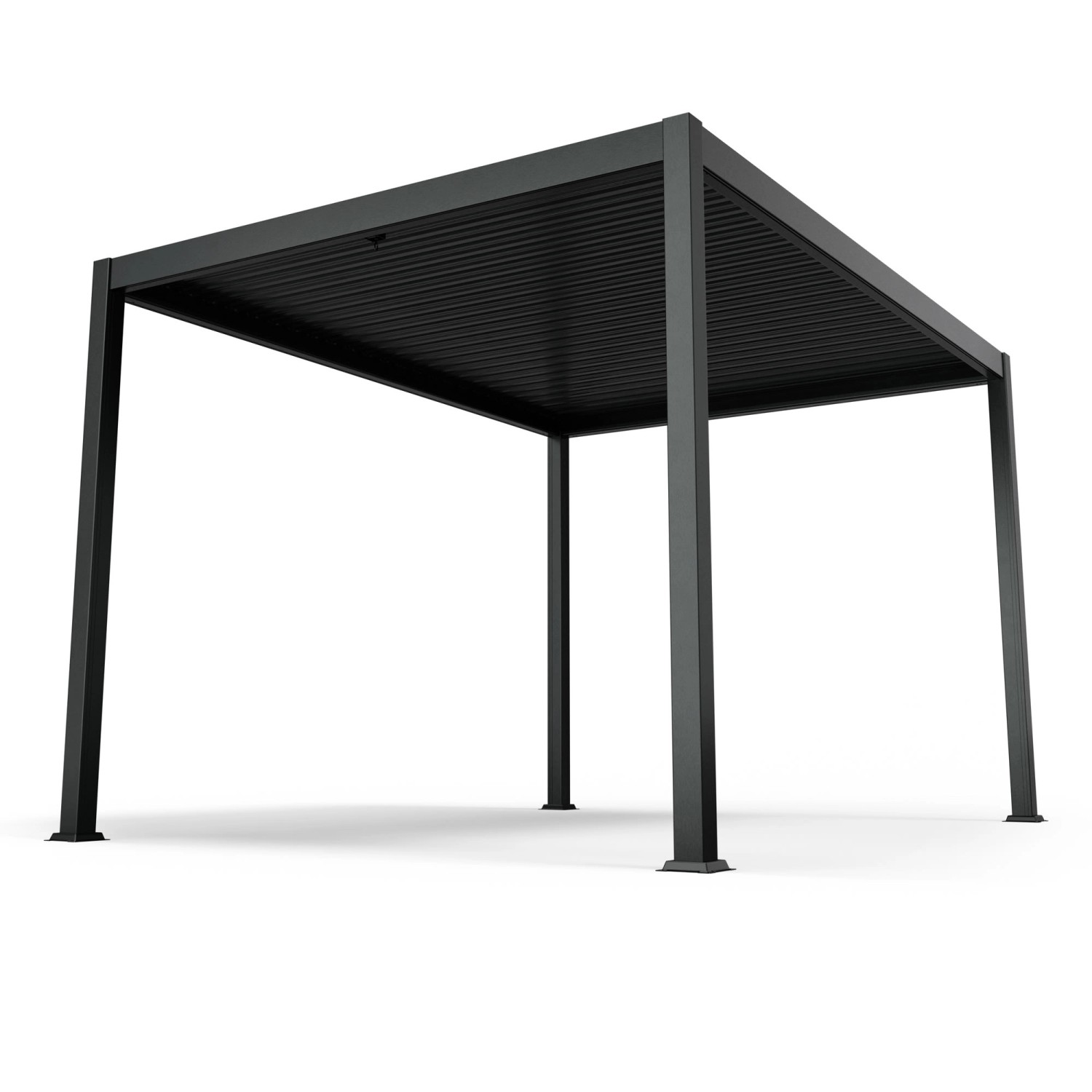 Blumfeldt LuminaHaven Pavillon 3x4 m Verzinktes Lamellen-Stahldach Schützt günstig online kaufen