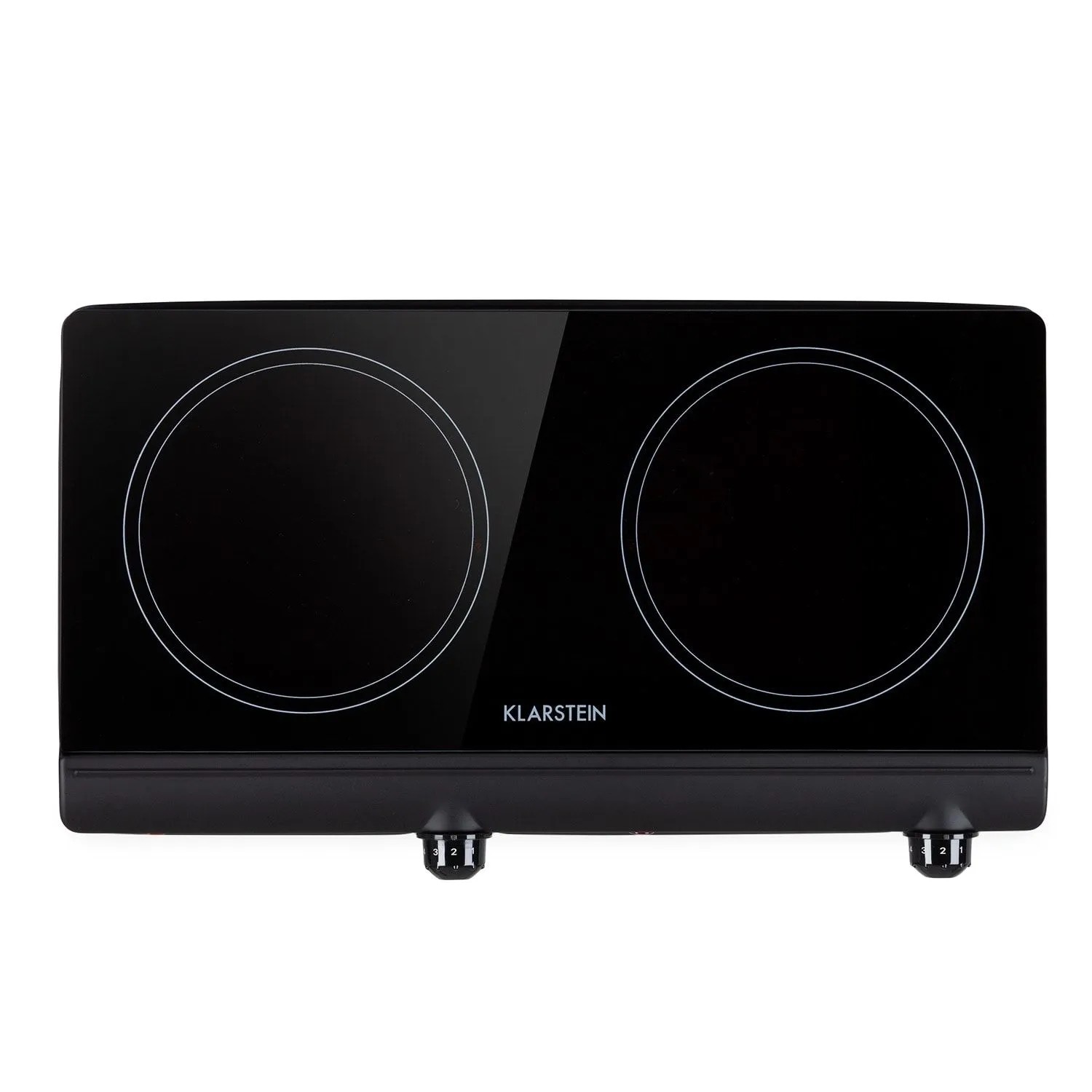 Klarstein Cookbuddy Doppel-Kochfeld 2400 W 5 Leistungsstufen Glaskeramik Schwarz