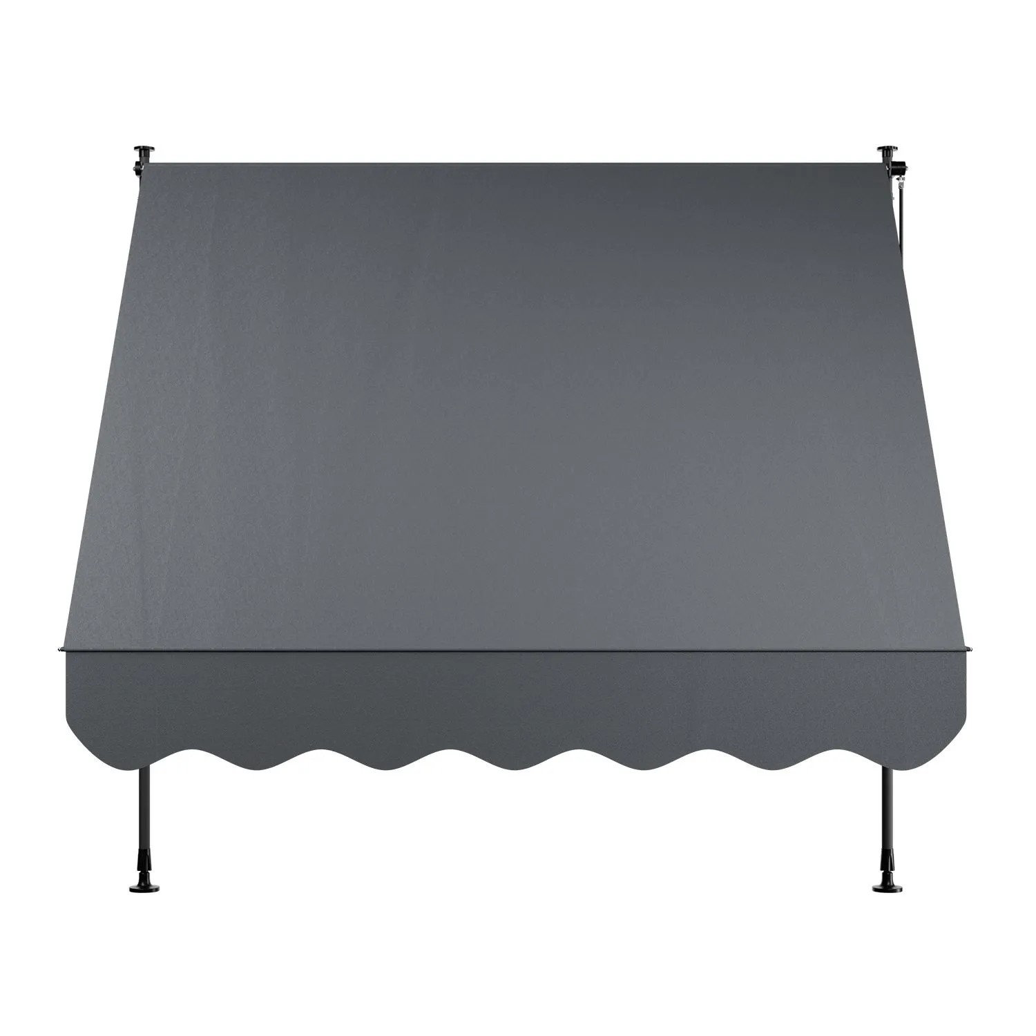 Graue Juskys Klemmmarkise Kapstadt 200x120 cm für Balkon und Terrasse.