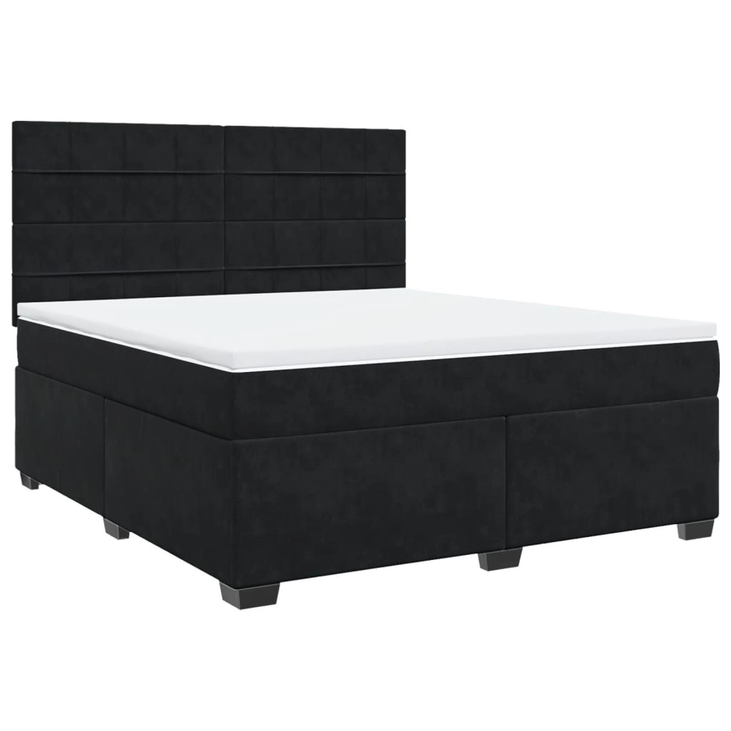 vidaXL Boxspringbett mit Matratze Schwarz 180x200 cm Samt 3290980 günstig online kaufen