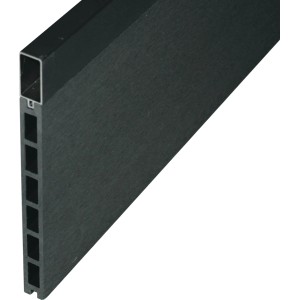 Anthrazitfarbene WPC-Lamelle (20x200x1795 mm) für Gotland Steckzaunsystem, Sichtschutz.