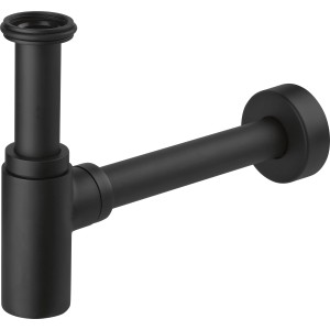 Schwarzer, matter Design-Siphon DS-3420 von baliv für Waschbecken.