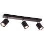 Schwarzer, 3-flammiger LED-Deckenstrahler Taio von Brilliant, 52,5 cm breit.