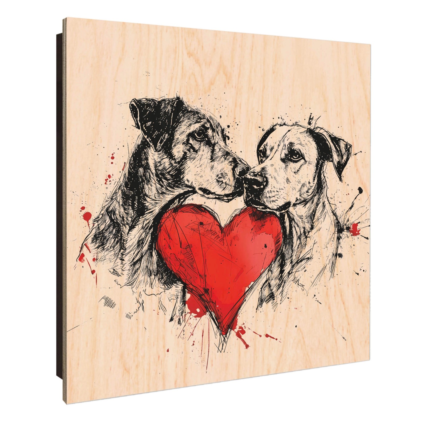 Banjado Schlüsselkasten Holz 30x30cm Schwarz Scharnier Rechts 50 Haken Desi günstig online kaufen
