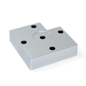 Emuca Lot von 20 Möbelfüße Alumix 7 Höhe 15 mm Kunststoff Silbergrau