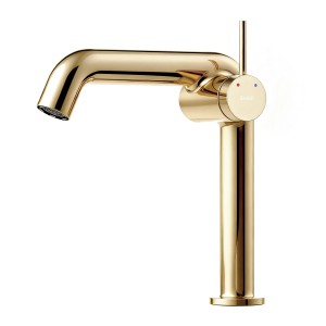 Emke Wasserhahn Bad 222 x 200 x 76 mm Champagnergold Wasserhahn Waschtischarmatur Mischbatterie