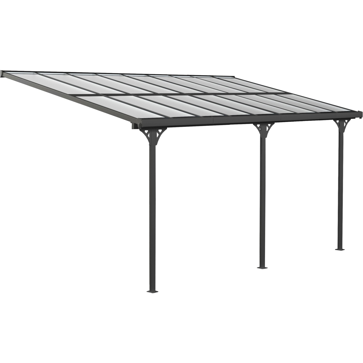 Westmann Terrassendach Aluminium B x T: 556 cm x 300 cm Schwarz