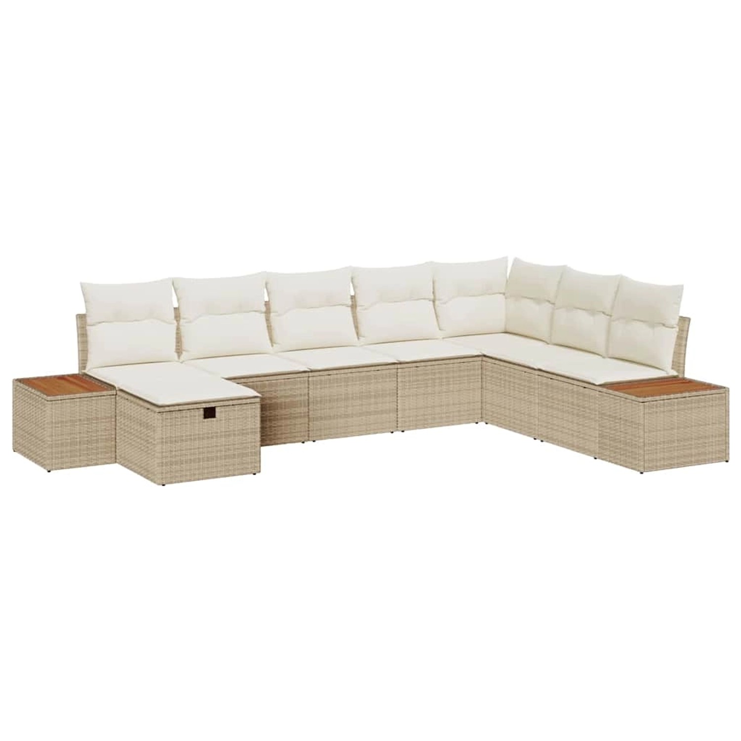 vidaXL 8-Teiliges Garten-Sofa-Set in Beige aus Poly Rattan 3359658 günstig online kaufen