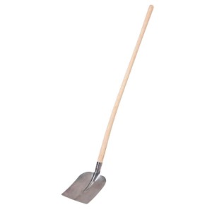 Galaflor Holsteiner Sandschaufel aus Edelstahl mit Holzstiel, ideal für Gartenarbeiten.