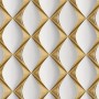Vliestapete mit 3D-Effekt, glänzend, leicht strukturiert, in Gold und Weiß.