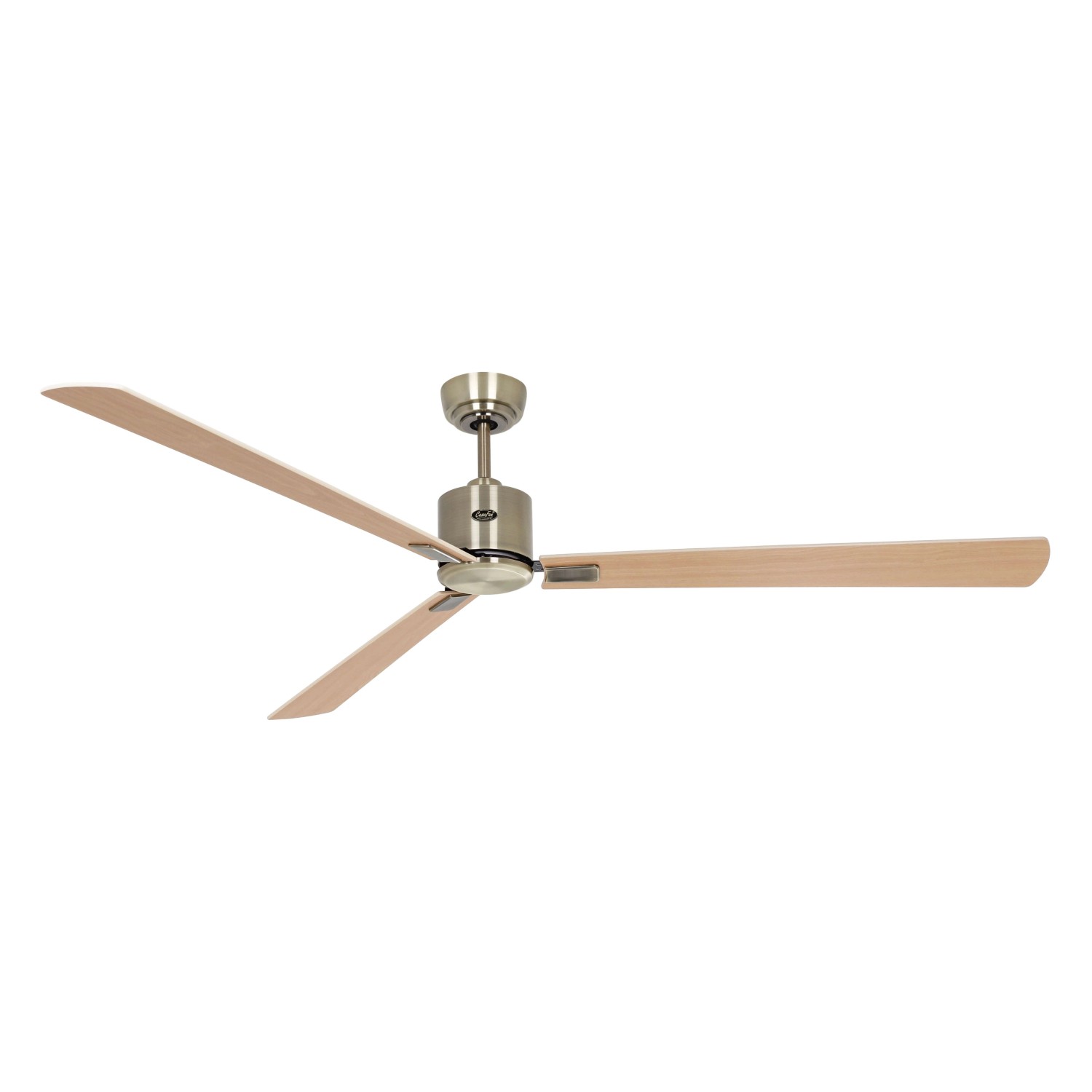 CASAFAN Eco Neo III Deckenventilator, 180cm, Messing Antik/Ahorn-Buche, mit Fernbedienung.